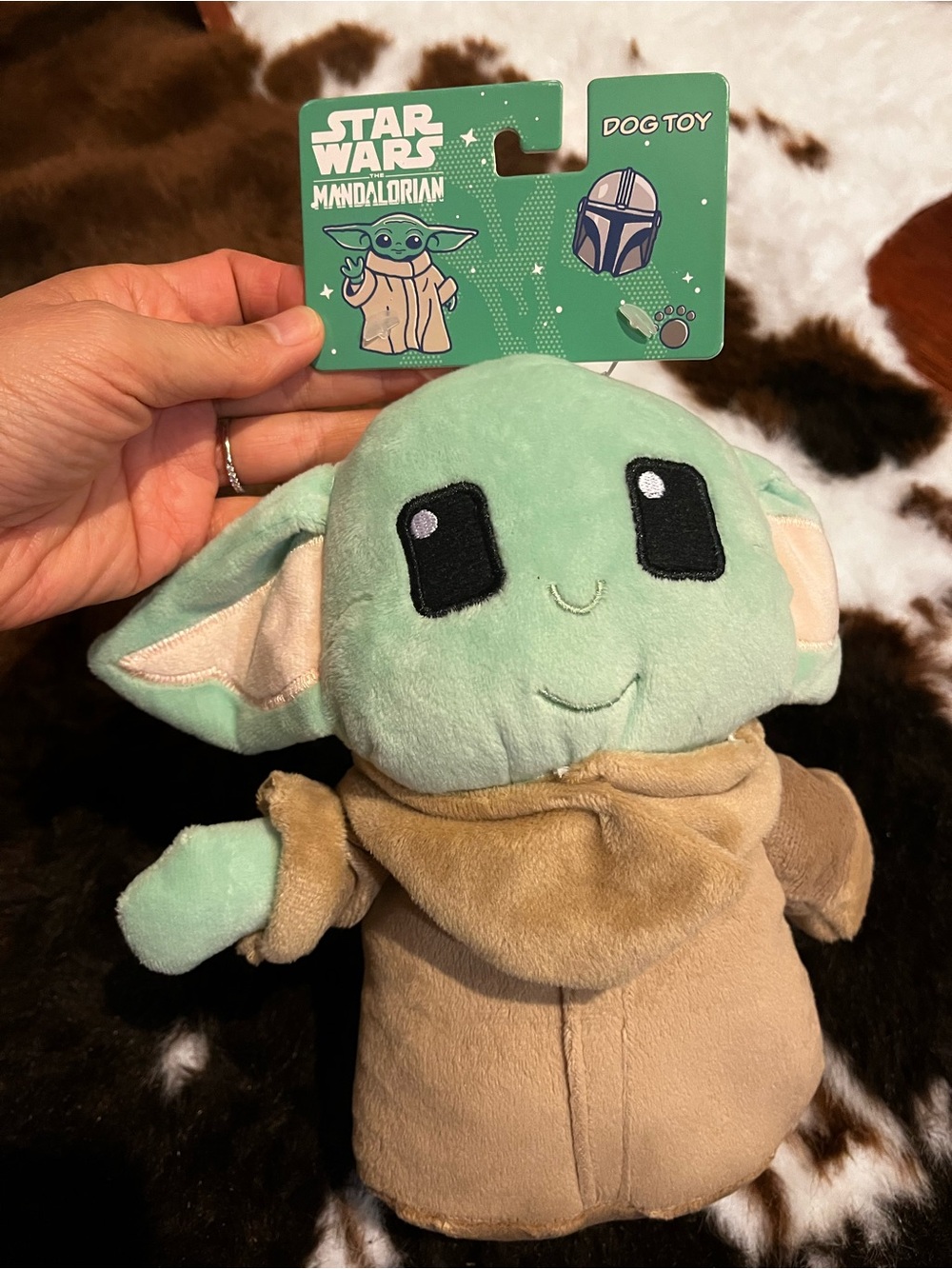 Star Wars Grogu Plush Dog Toy - Mint Green & Tan
